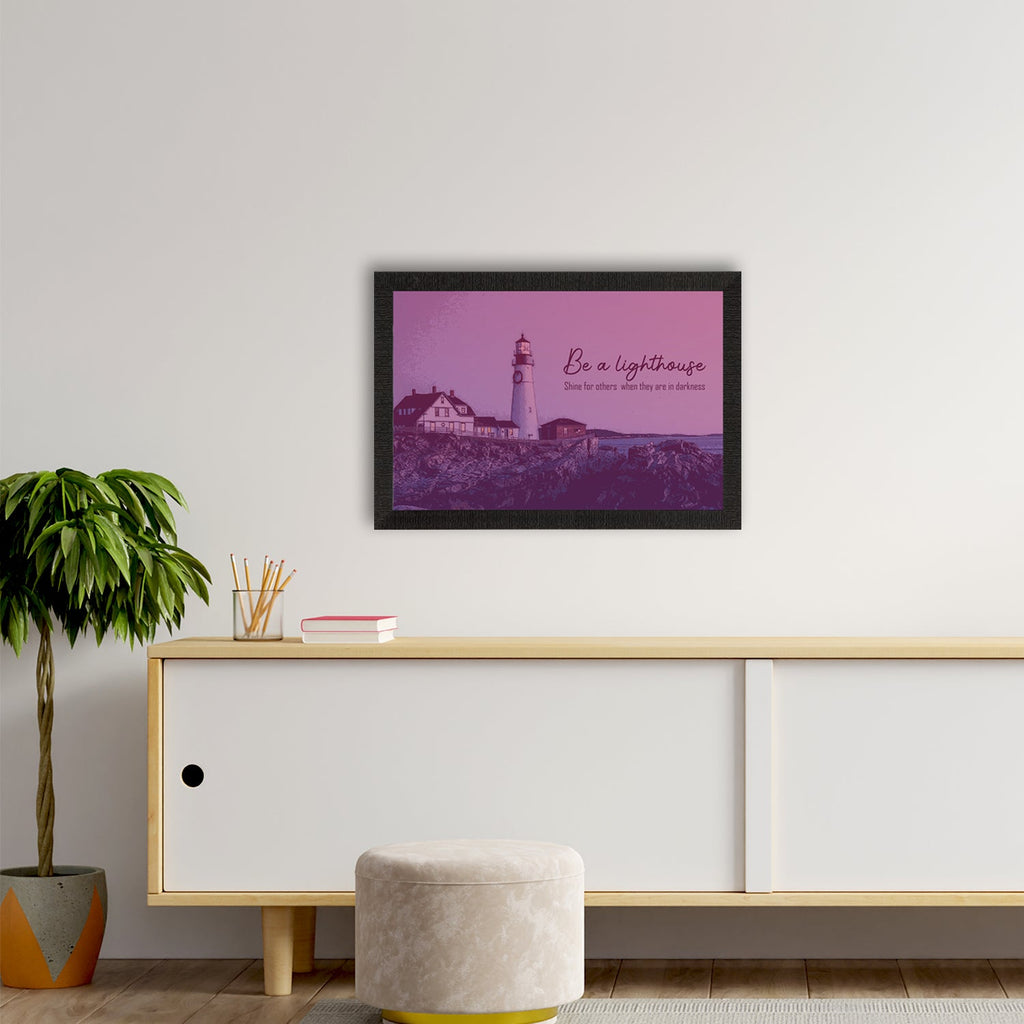 Seaside Lighthouse Scenic View Satin Matt Texture UV Art Painting Kafalo