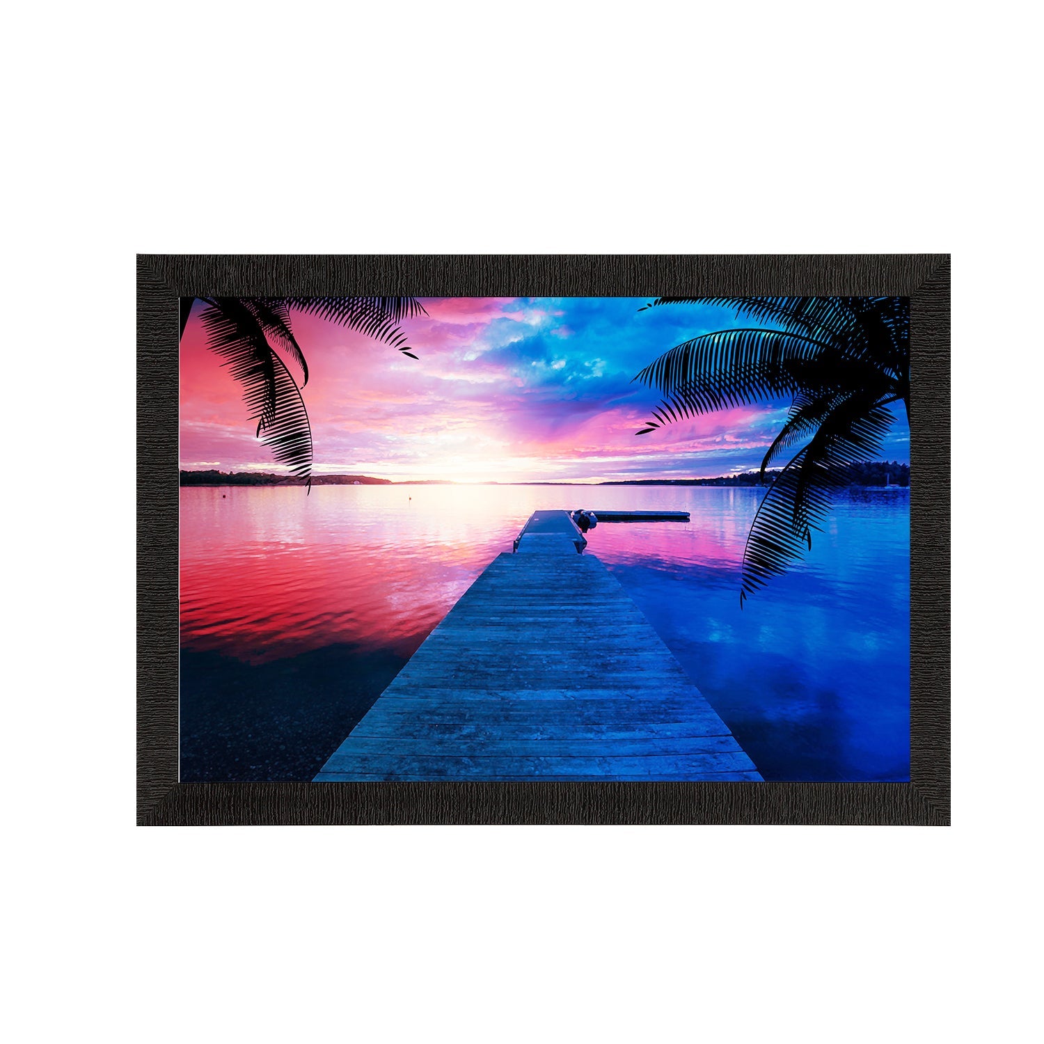 Colorful Beach View Satin Matt Texture UV Art Painting Kafalo