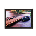 "Listen to the rhythm of falling rain" Beautiful River Side View Satin Matt Texture UV Art Painting Kafalo