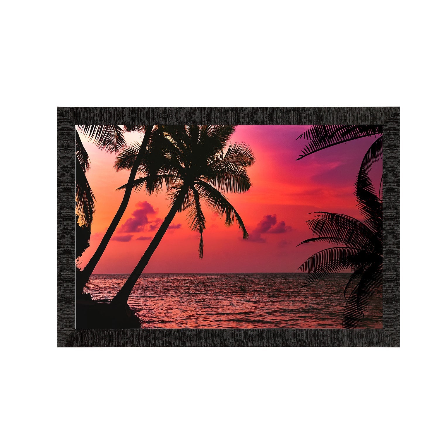 Beautiful Beach Sunrise View Satin Matt Texture UV Art Painting Kafalo