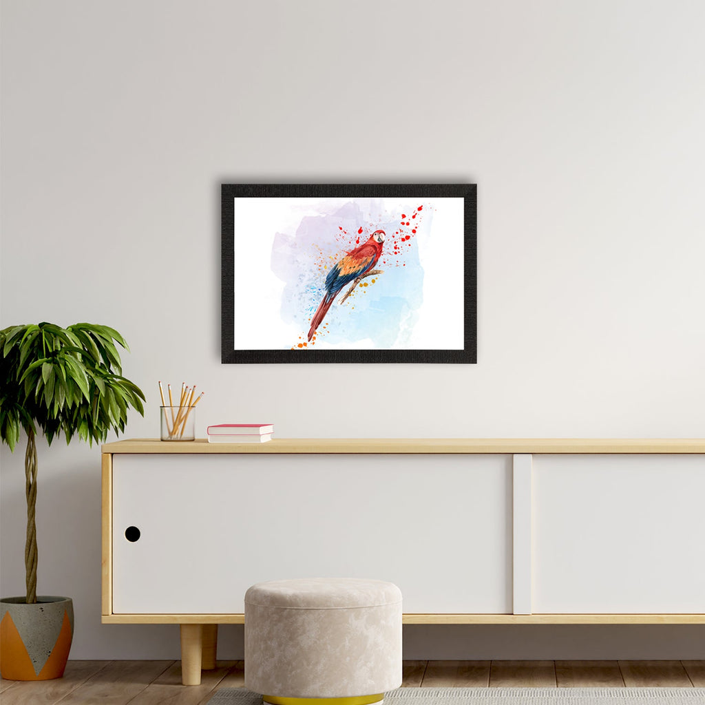 Colorful Parrot Satin Matt Texture UV Art Painting Kafalo