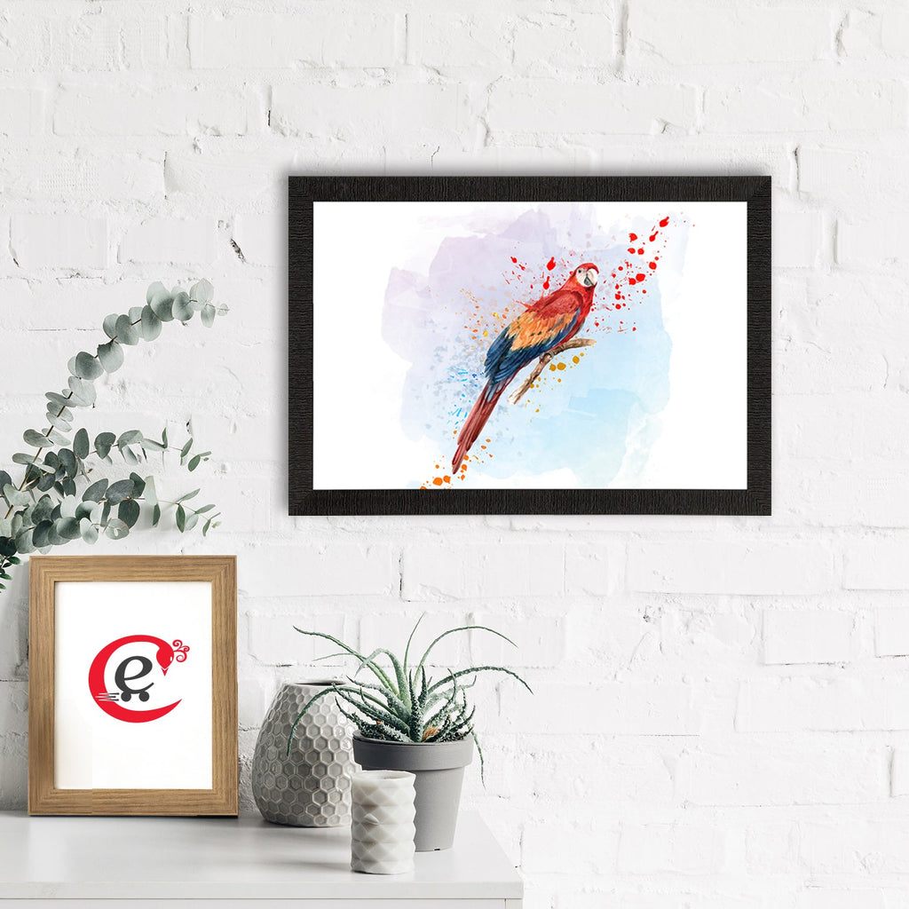 Colorful Parrot Satin Matt Texture UV Art Painting Kafalo