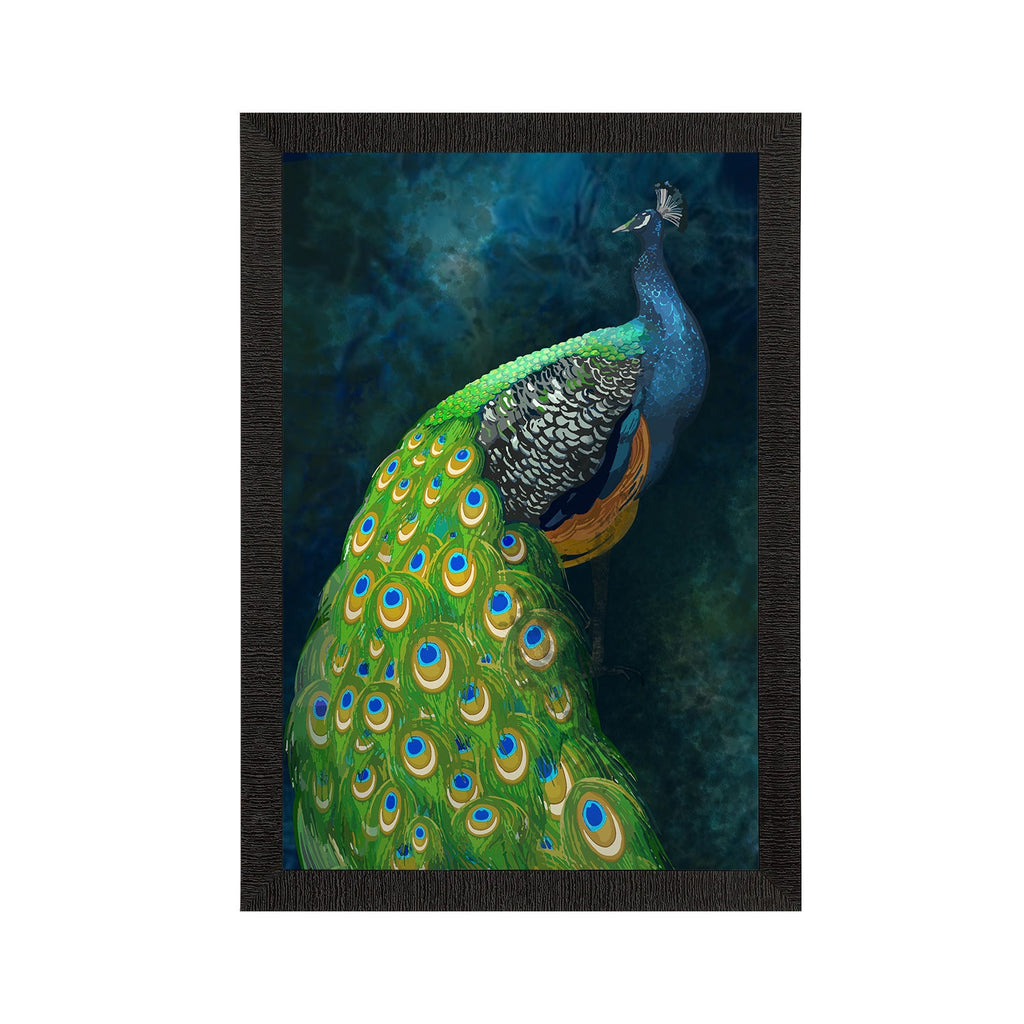 Peacock Satin Matt Texture UV Art Painting Kafalo