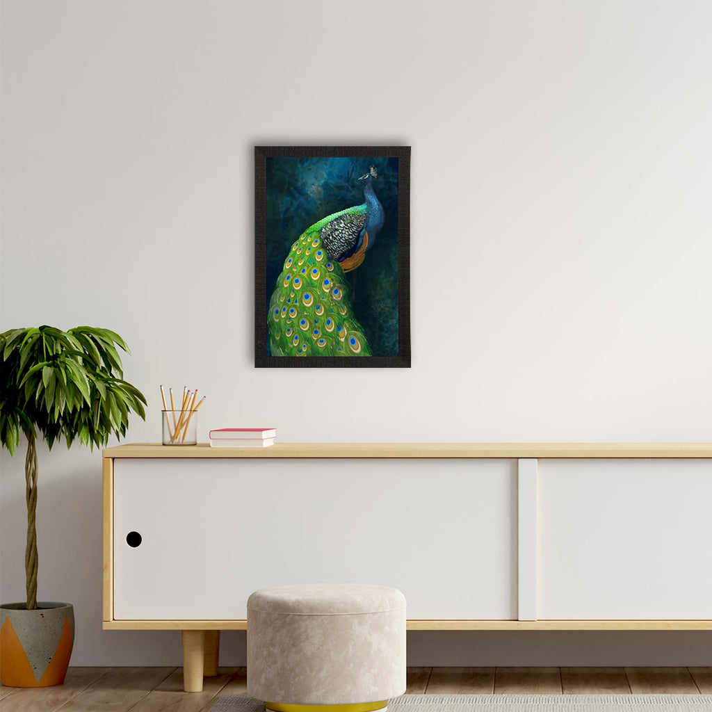 Peacock Satin Matt Texture UV Art Painting Kafalo