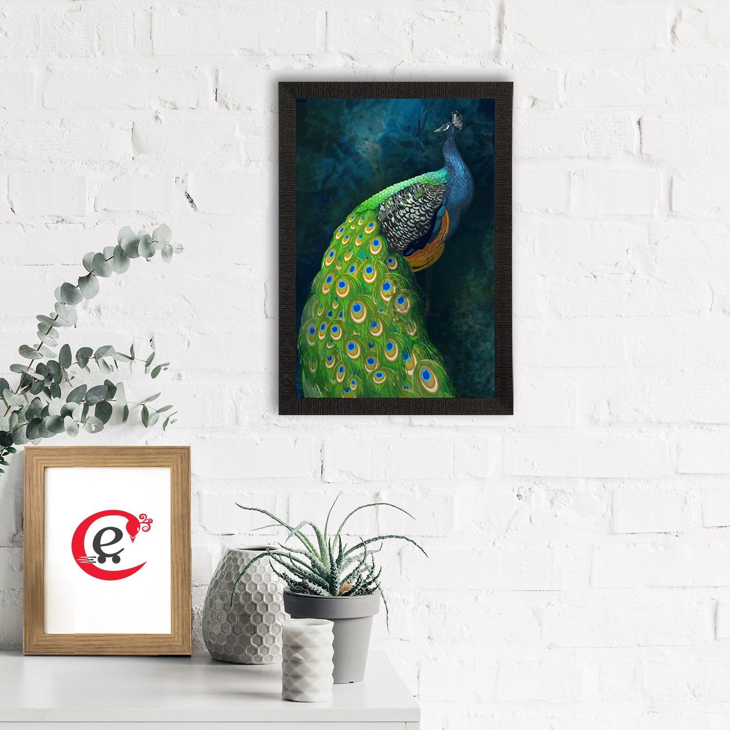 Peacock Satin Matt Texture UV Art Painting Kafalo