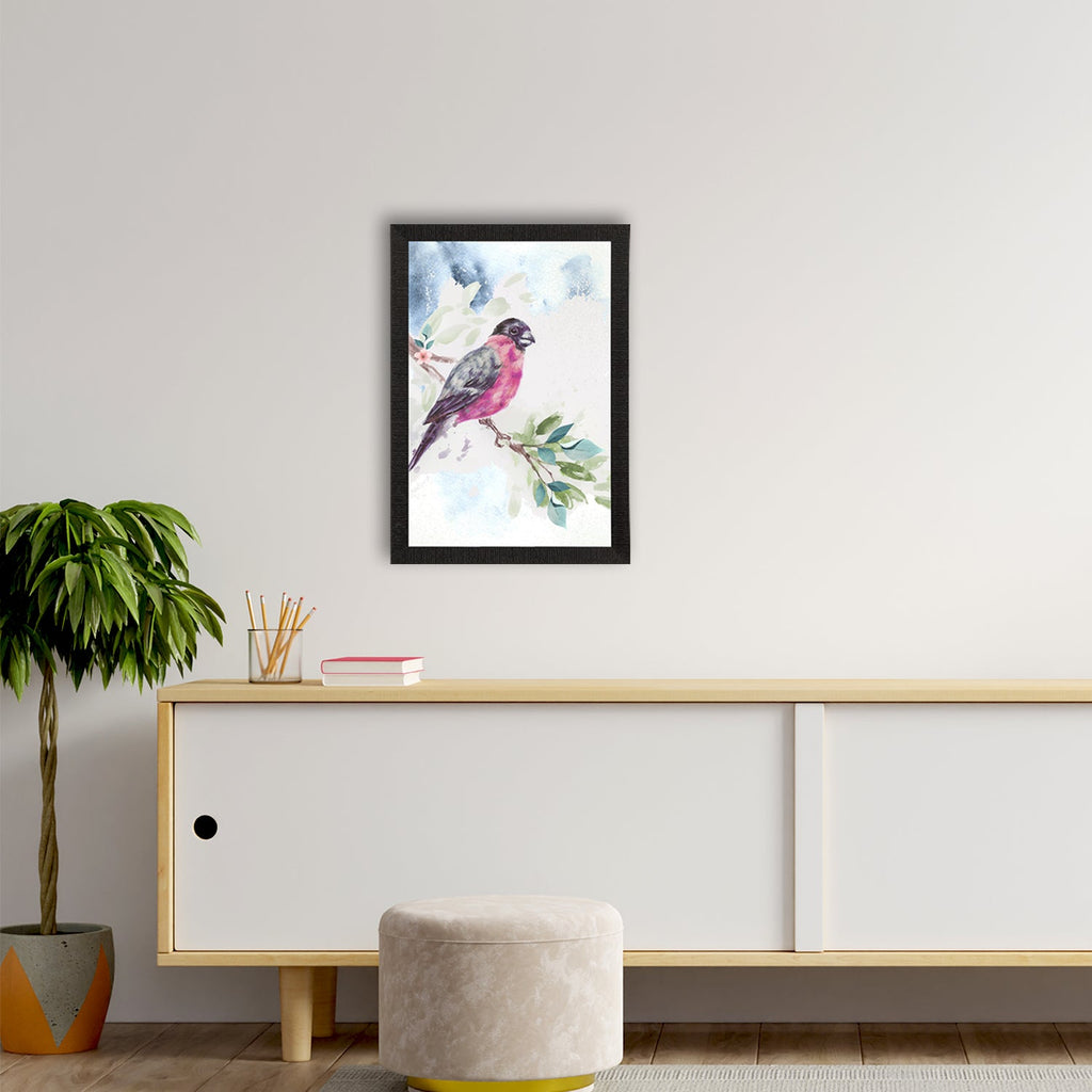 Colorful Bird Sitting on Tree Branch Satin Matt Texture UV Art Painting Kafalo