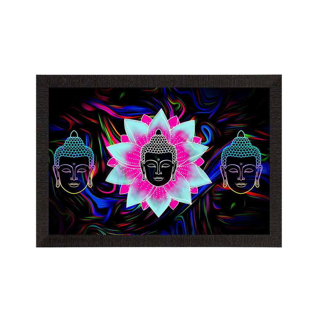 Meditating Lord Buddha Satin Matt Texture UV Art Painting Kafalo