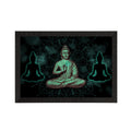 Meditating Lord Buddha Satin Matt Texture UV Art Painting Kafalo