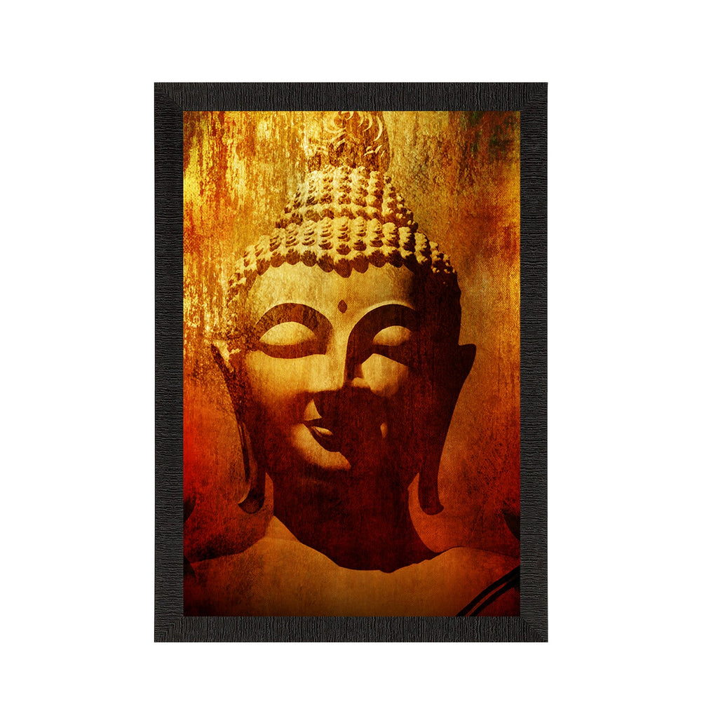 Meditating Lord Buddha Satin Matt Texture UV Art Painting Kafalo