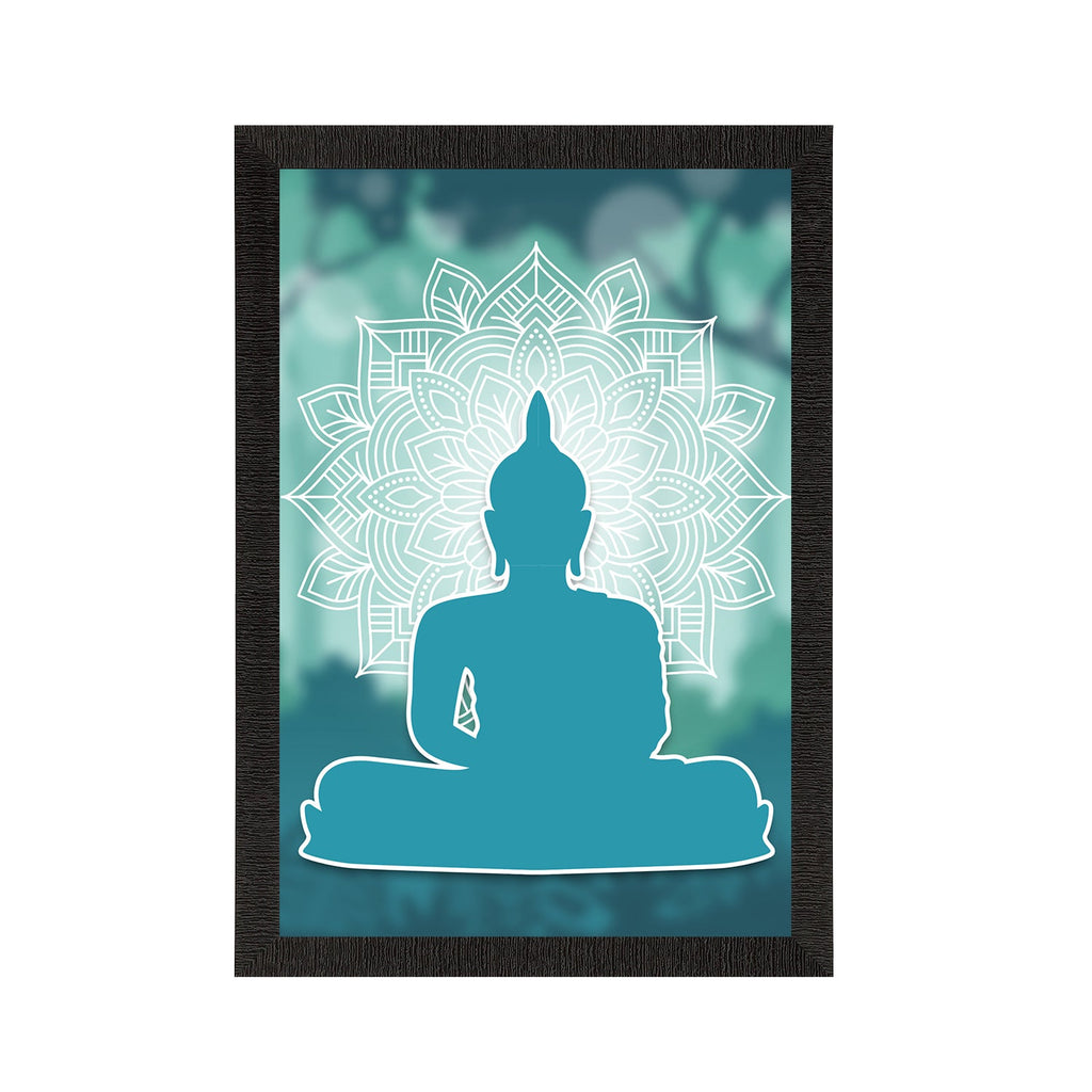Meditating Lord Buddha Satin Matt Texture UV Art Painting Kafalo