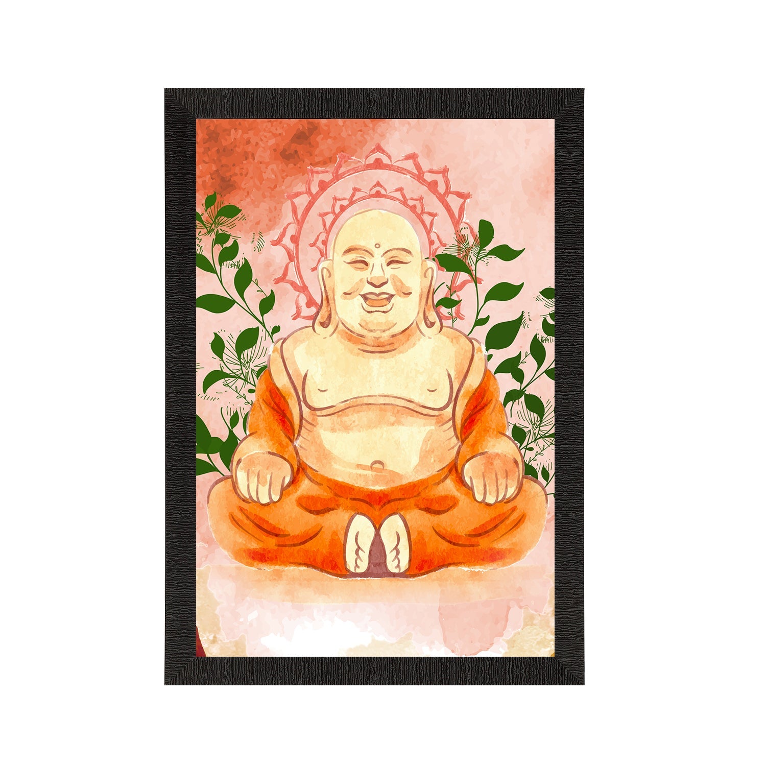 Meditating Lord Buddha Satin Matt Texture UV Art Painting Kafalo