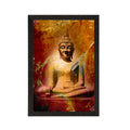 Meditating Lord Buddha Satin Matt Texture UV Art Painting Kafalo
