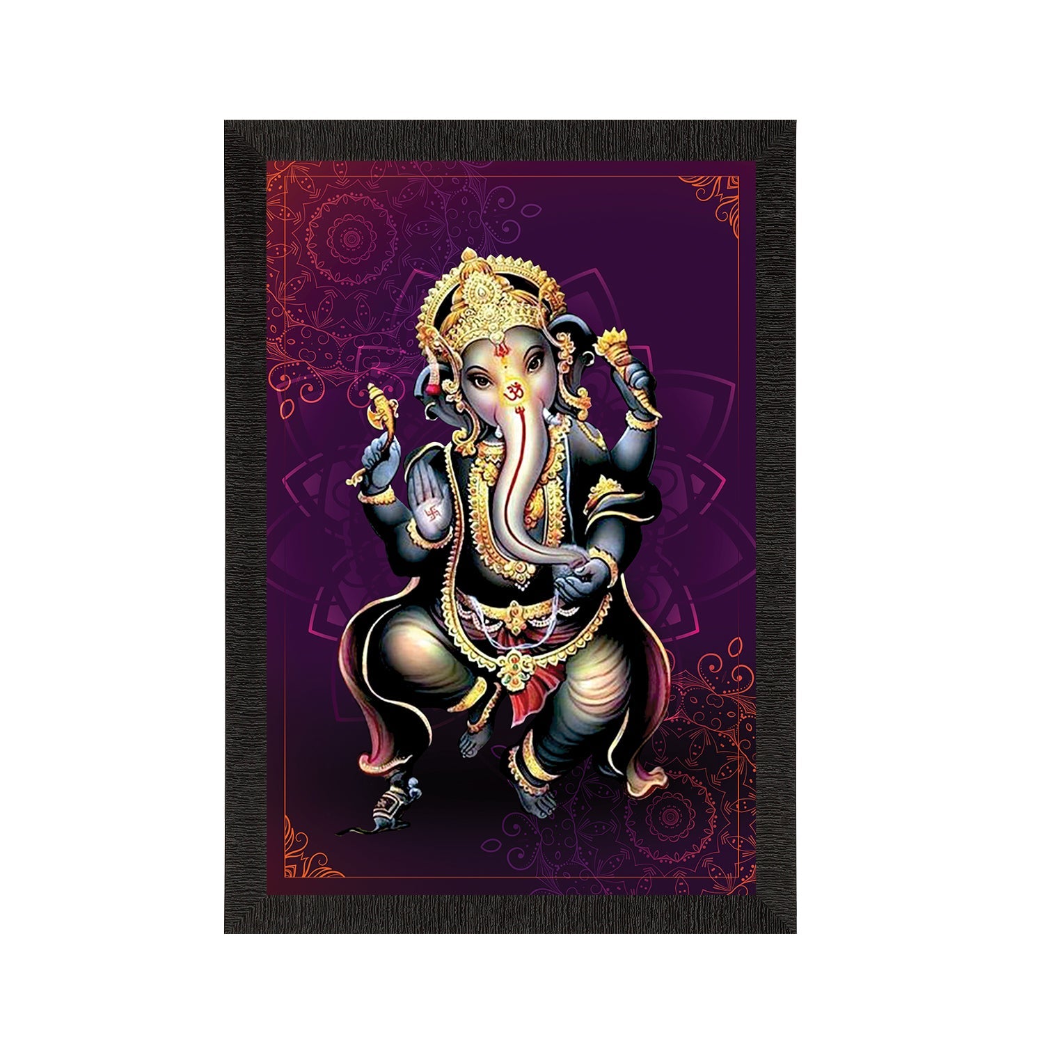 Lord Ganesha Satin Matt Texture UV Art Painting Kafalo