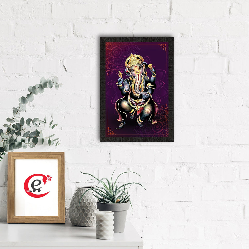 Lord Ganesha Satin Matt Texture UV Art Painting Kafalo