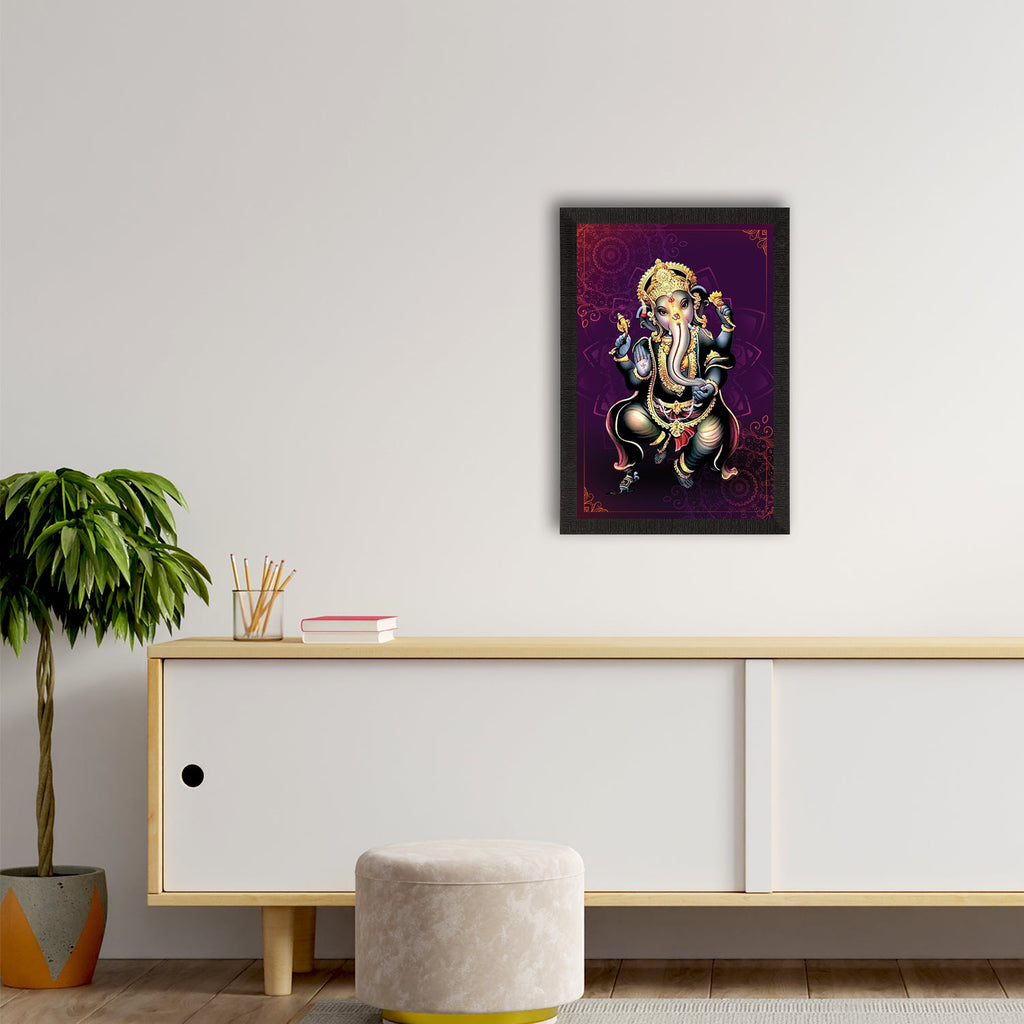 Lord Ganesha Satin Matt Texture UV Art Painting Kafalo