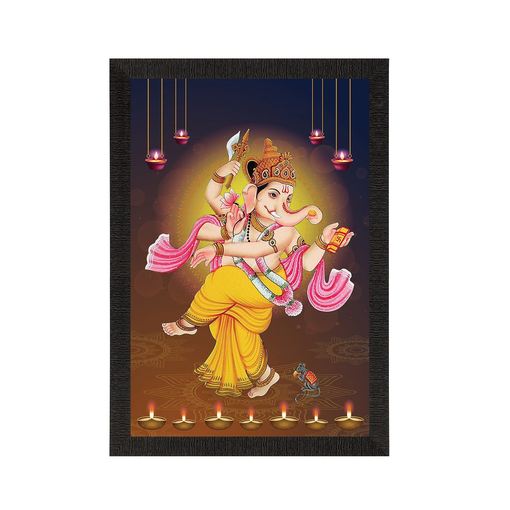 Lord Ganesha Satin Matt Texture UV Art Painting Kafalo