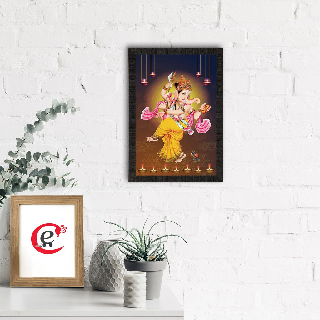 Lord Ganesha Satin Matt Texture UV Art Painting Kafalo