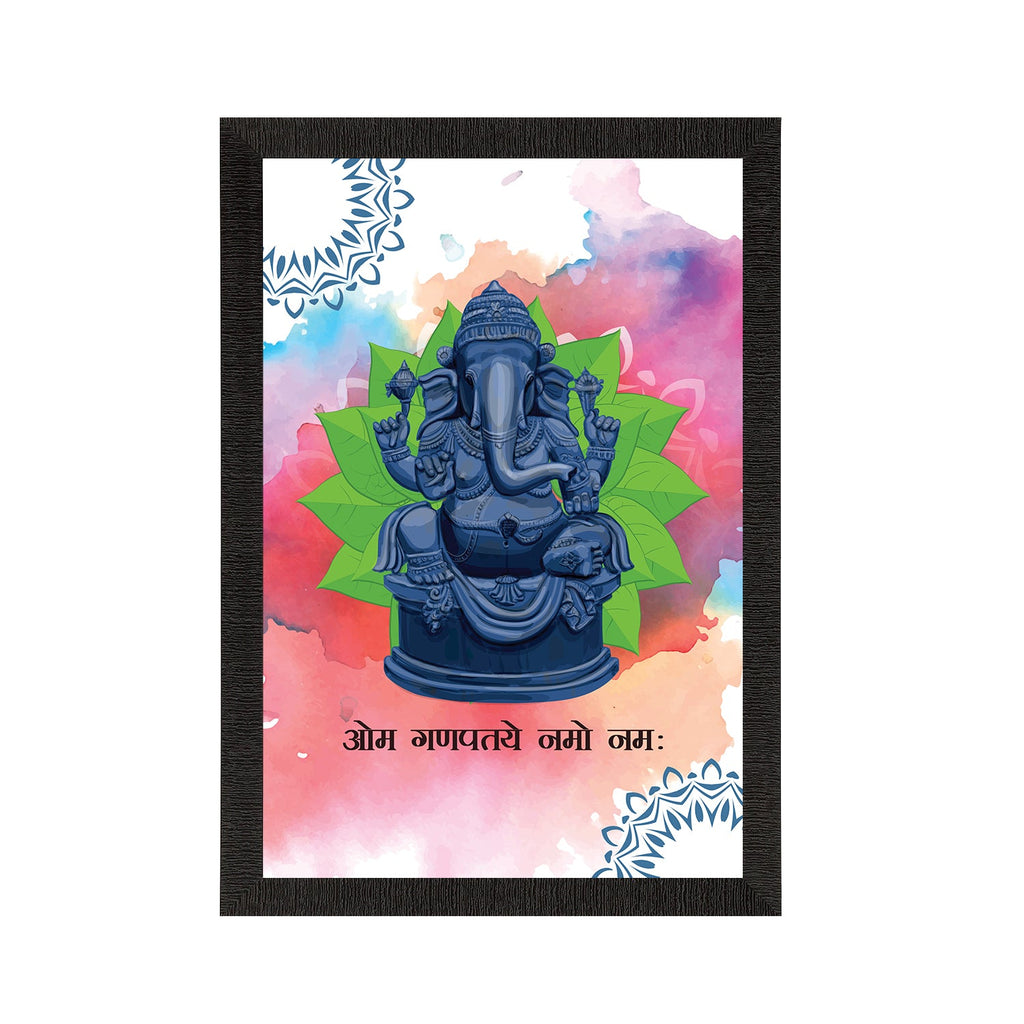 Lord Ganesha Satin Matt Texture UV Art Painting Kafalo