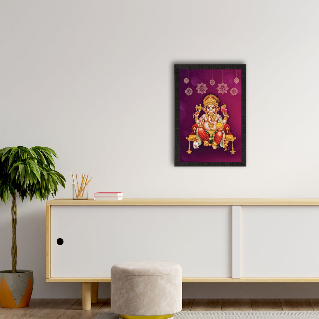 Lord Ganesha Satin Matt Texture UV Art Painting Kafalo