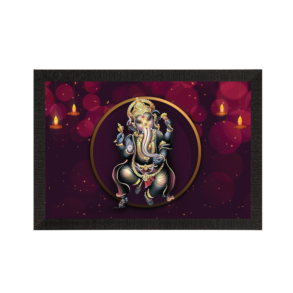 Lord Ganesha Satin Matt Texture UV Art Painting Kafalo