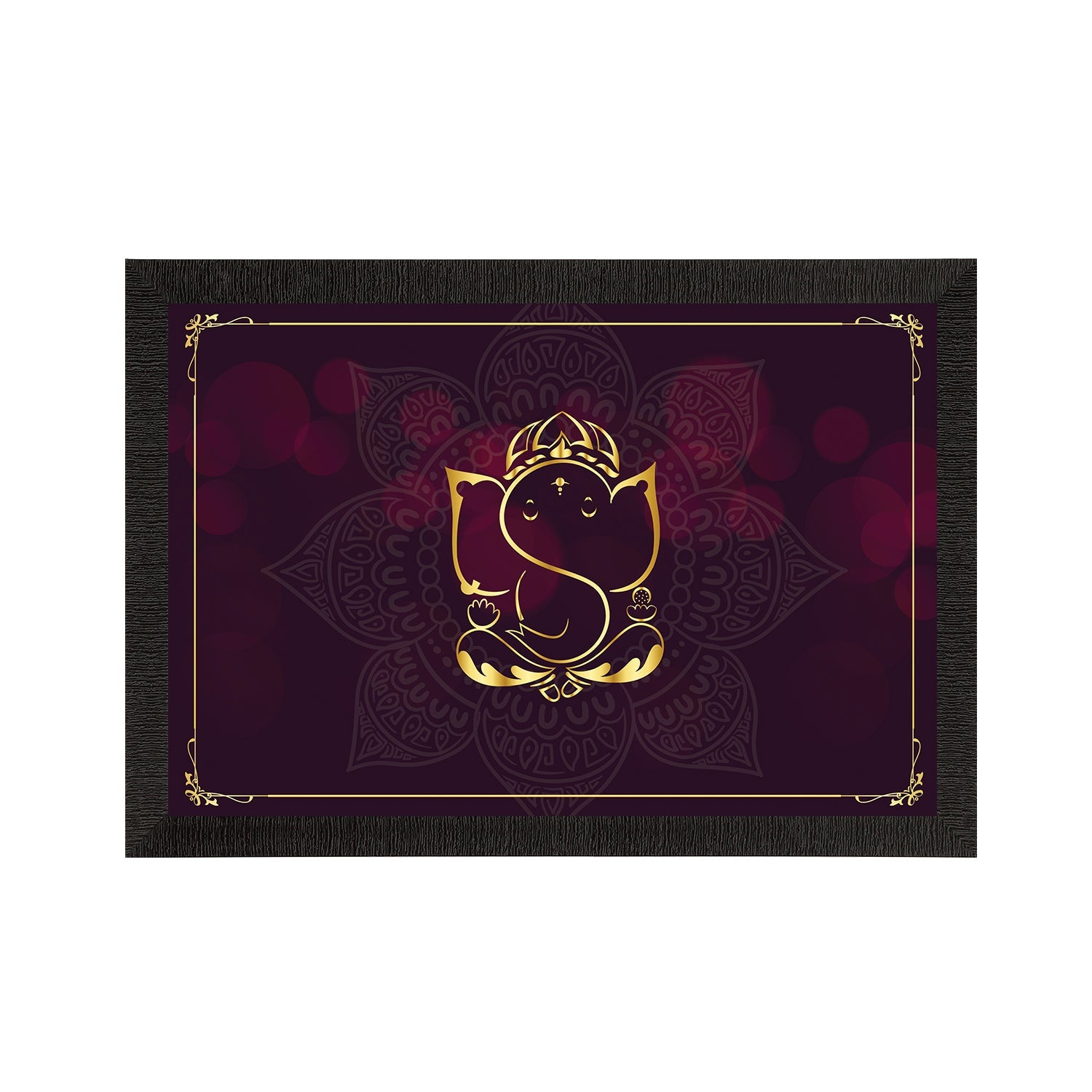 Lord Ganesha Satin Matt Texture UV Art Painting Kafalo