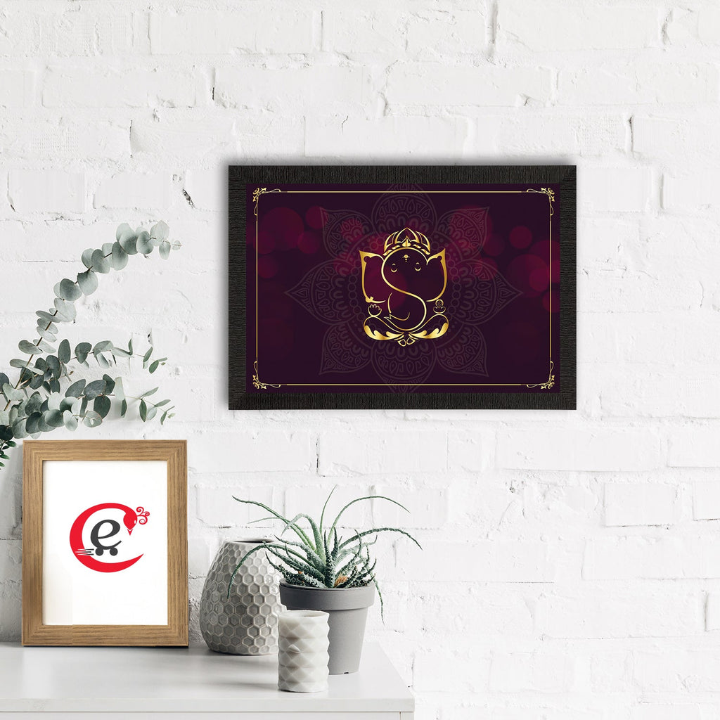 Lord Ganesha Satin Matt Texture UV Art Painting Kafalo