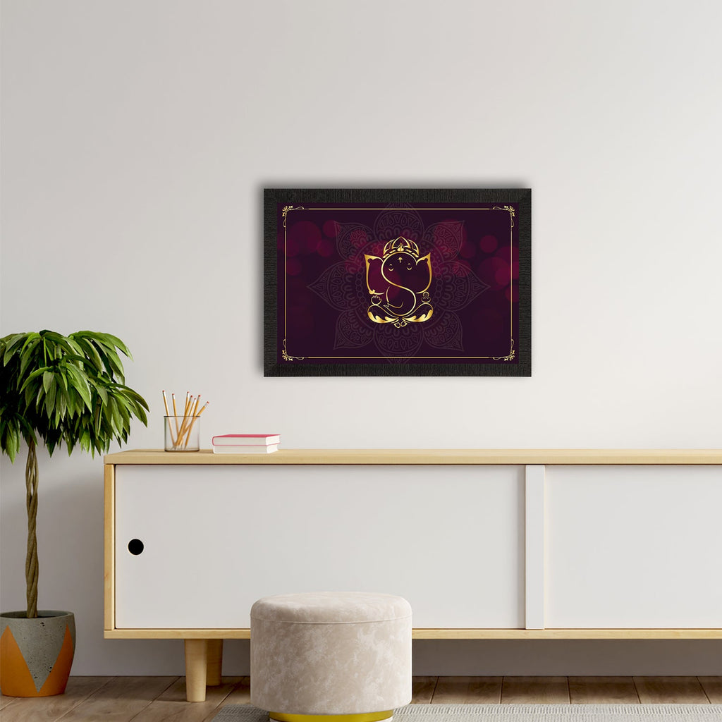 Lord Ganesha Satin Matt Texture UV Art Painting Kafalo