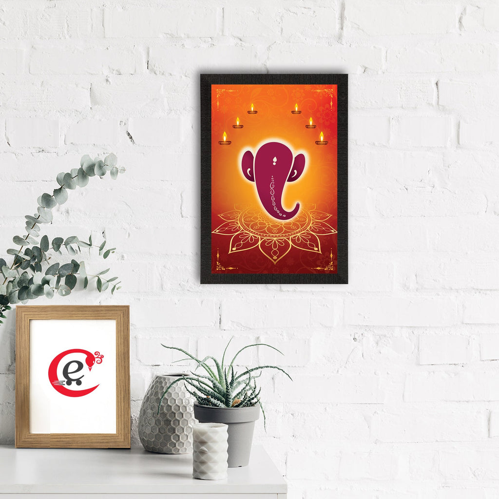 Lord Ganesha Satin Matt Texture UV Art Painting Kafalo
