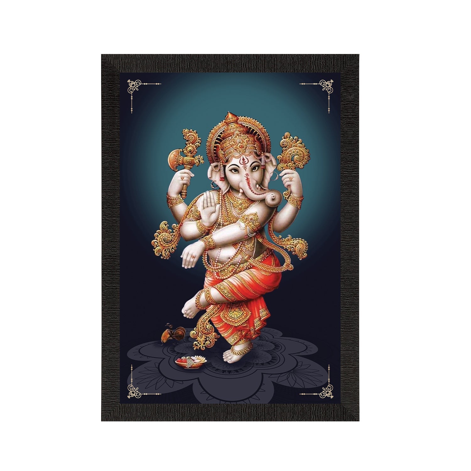 Lord Ganesha Satin Matt Texture UV Art Painting Kafalo