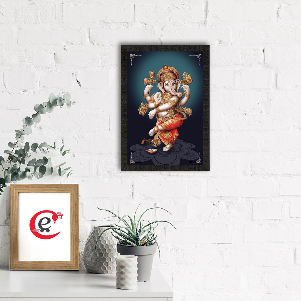 Lord Ganesha Satin Matt Texture UV Art Painting Kafalo