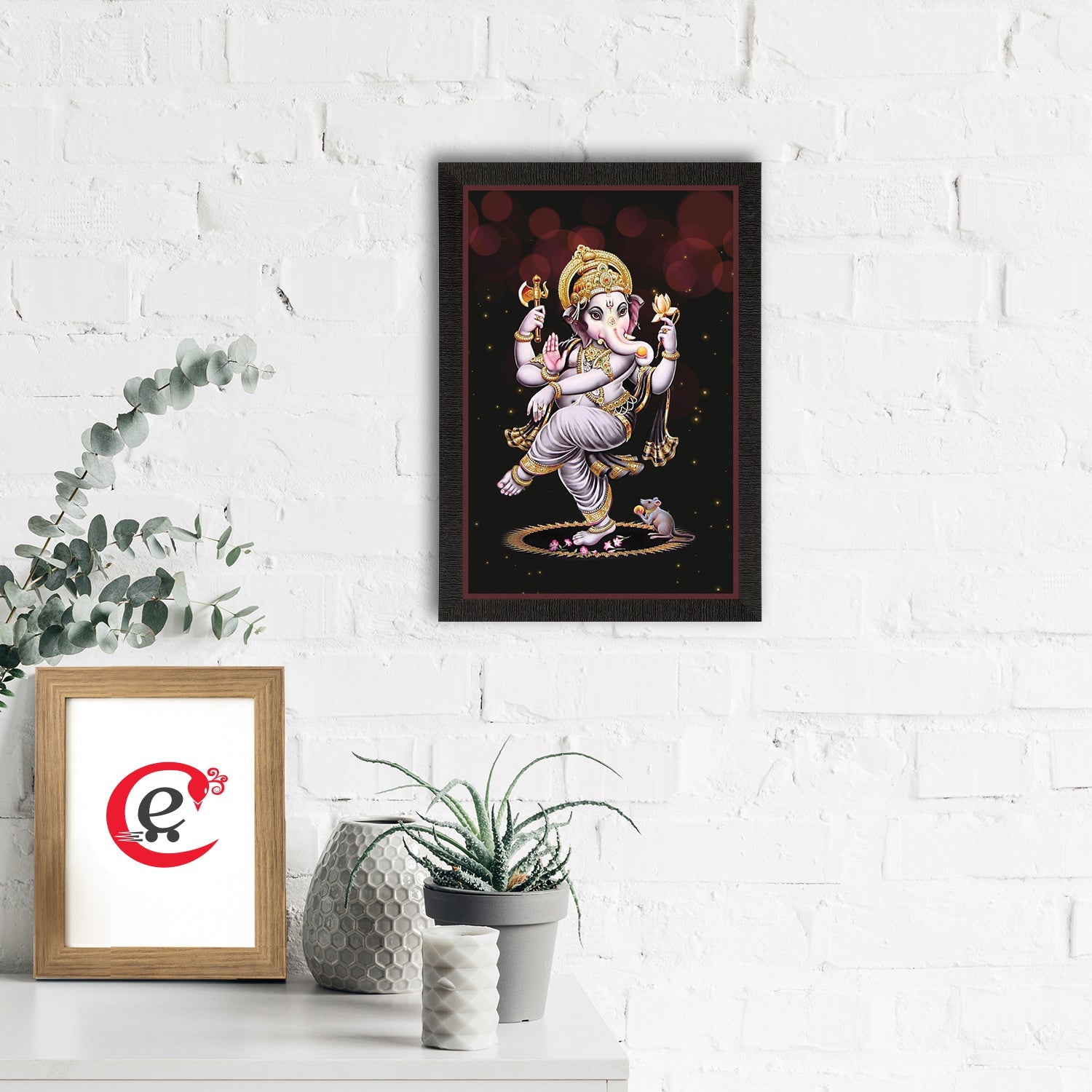 Lord Ganesha Satin Matt Texture UV Art Painting Kafalo
