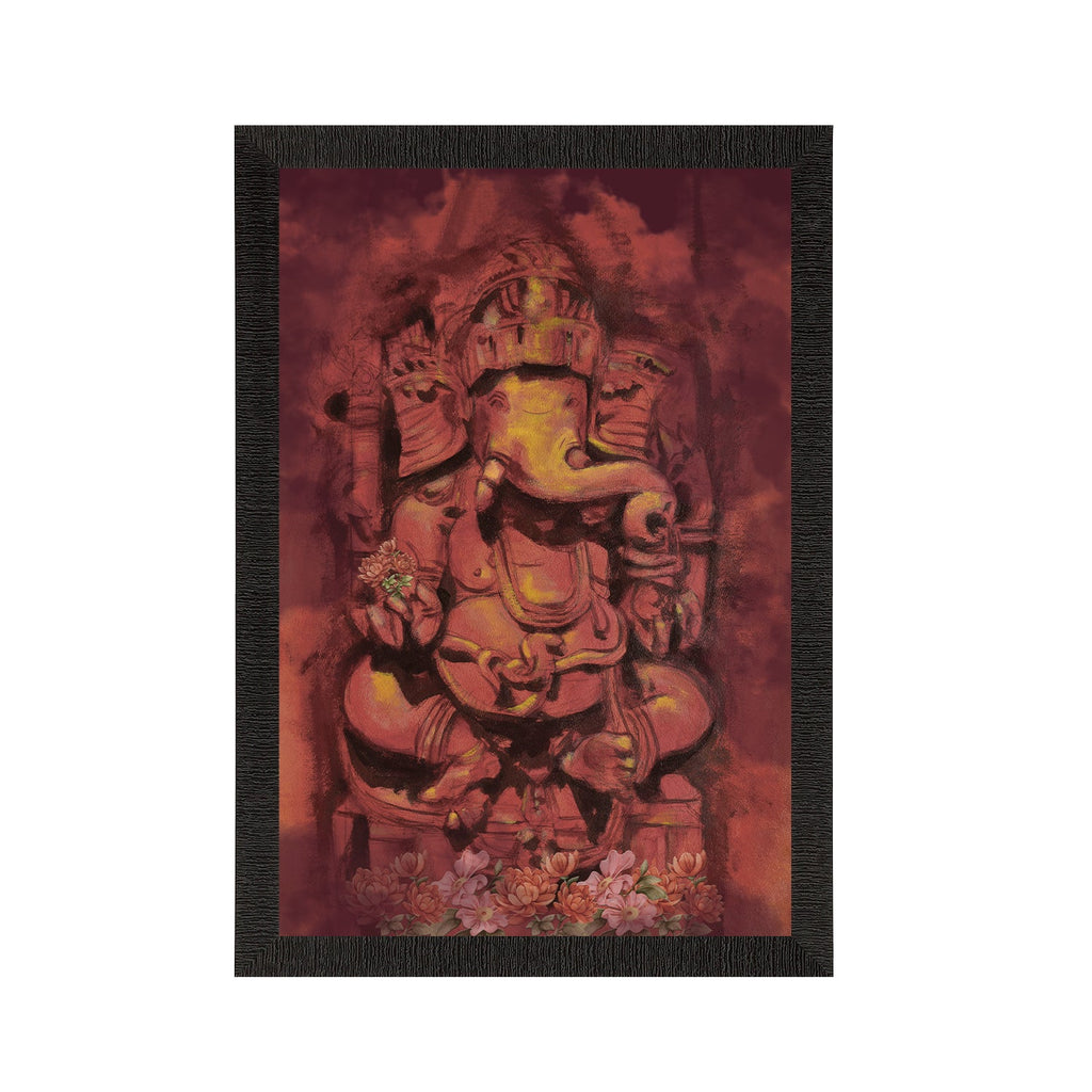 Lord Ganesha Satin Matt Texture UV Art Painting Kafalo