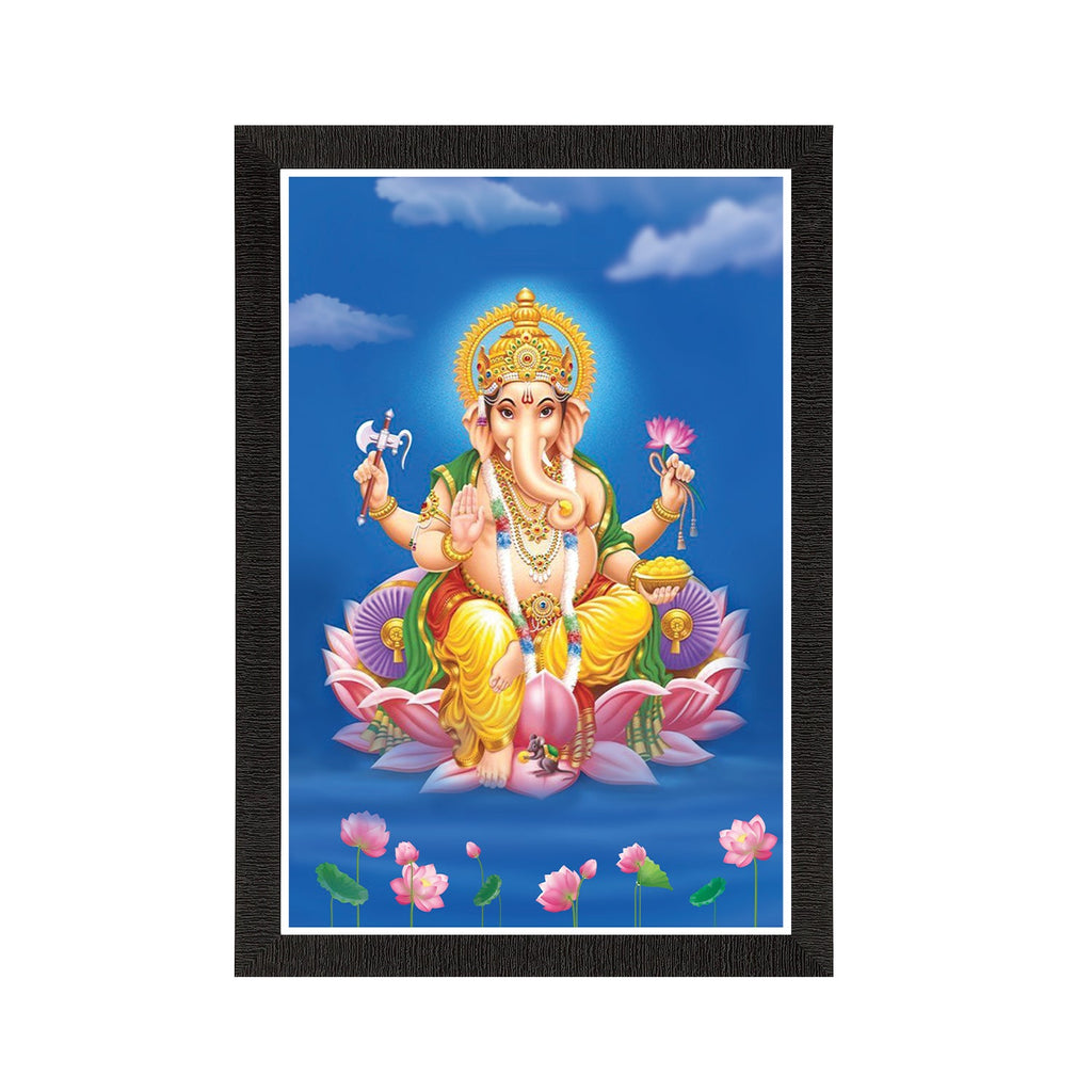 Lord Ganesha Satin Matt Texture UV Art Painting Kafalo