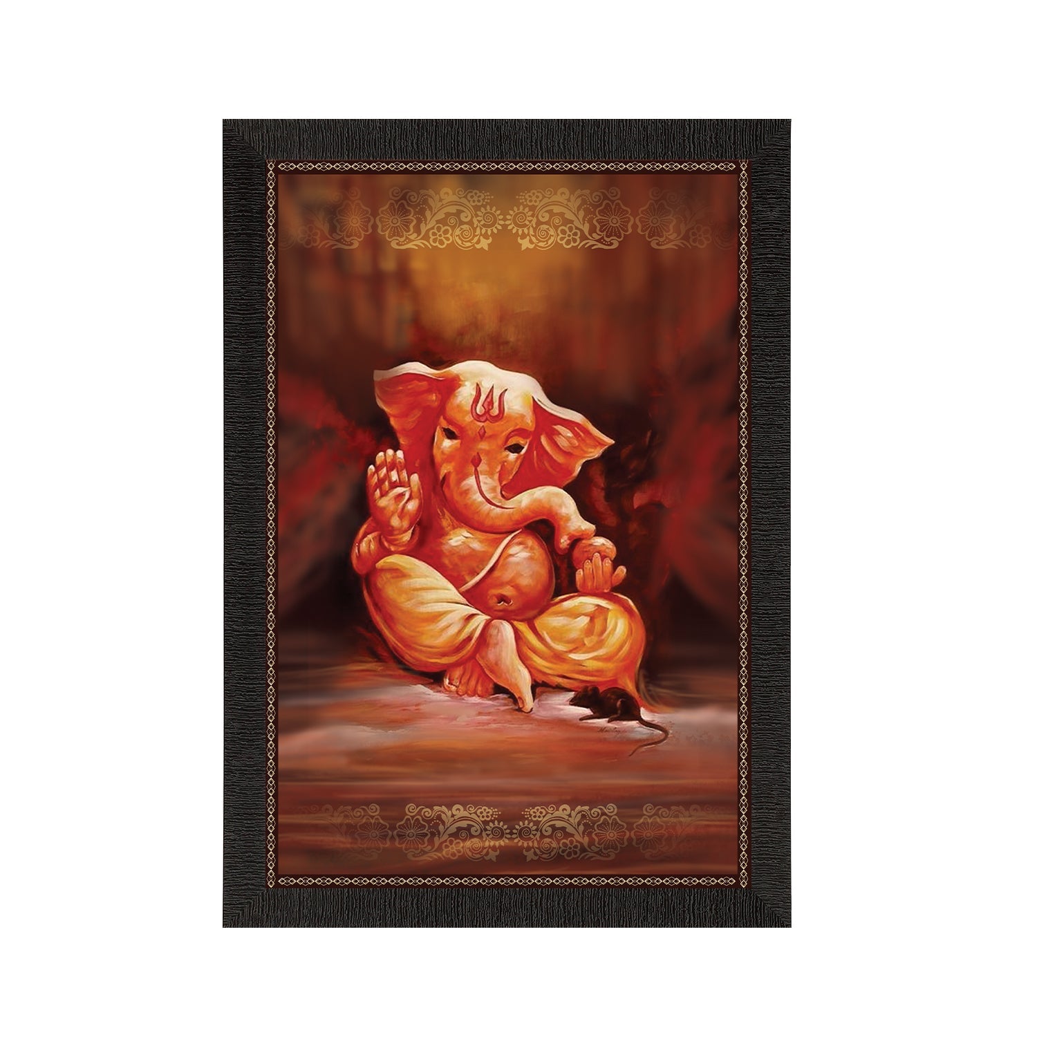 Lord Ganesha Satin Matt Texture UV Art Painting Kafalo