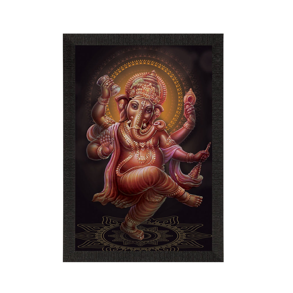 Lord Ganesha Satin Matt Texture UV Art Painting Kafalo