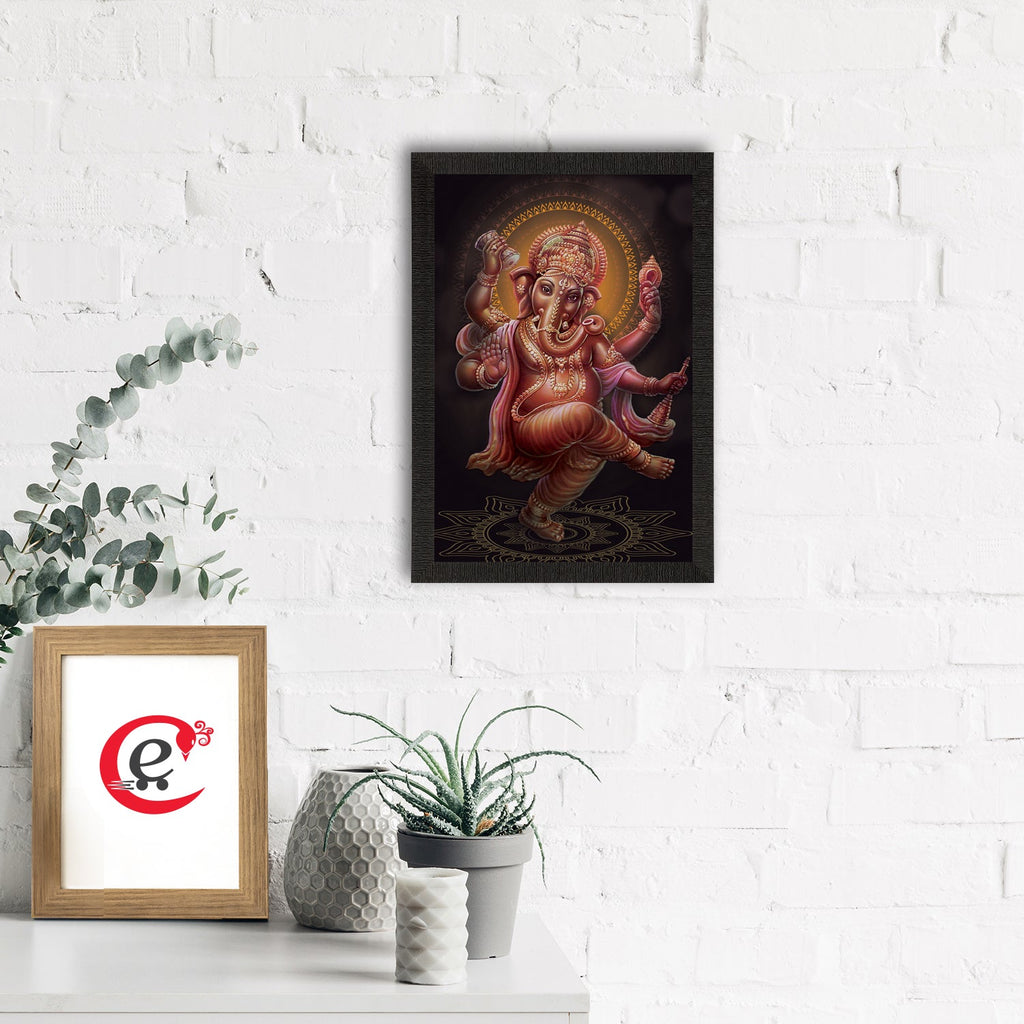 Lord Ganesha Satin Matt Texture UV Art Painting Kafalo