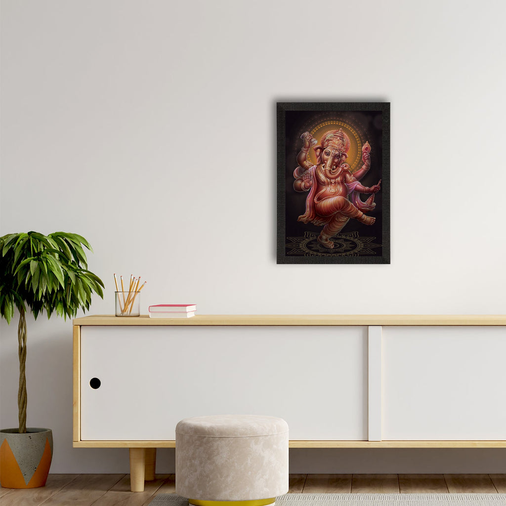 Lord Ganesha Satin Matt Texture UV Art Painting Kafalo