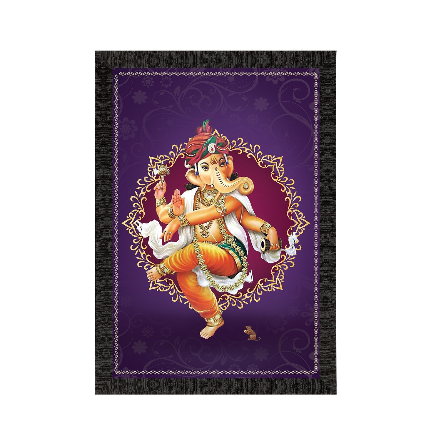 Lord Ganesha Satin Matt Texture UV Art Painting Kafalo