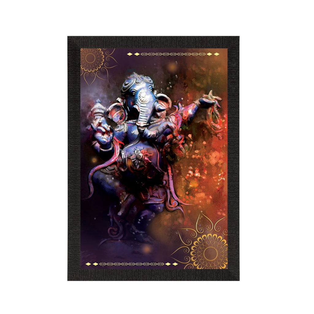 Lord Ganesha Satin Matt Texture UV Art Painting Kafalo