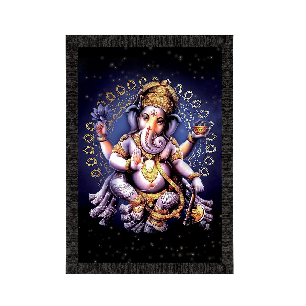 Lord Ganesha Satin Matt Texture UV Art Painting Kafalo