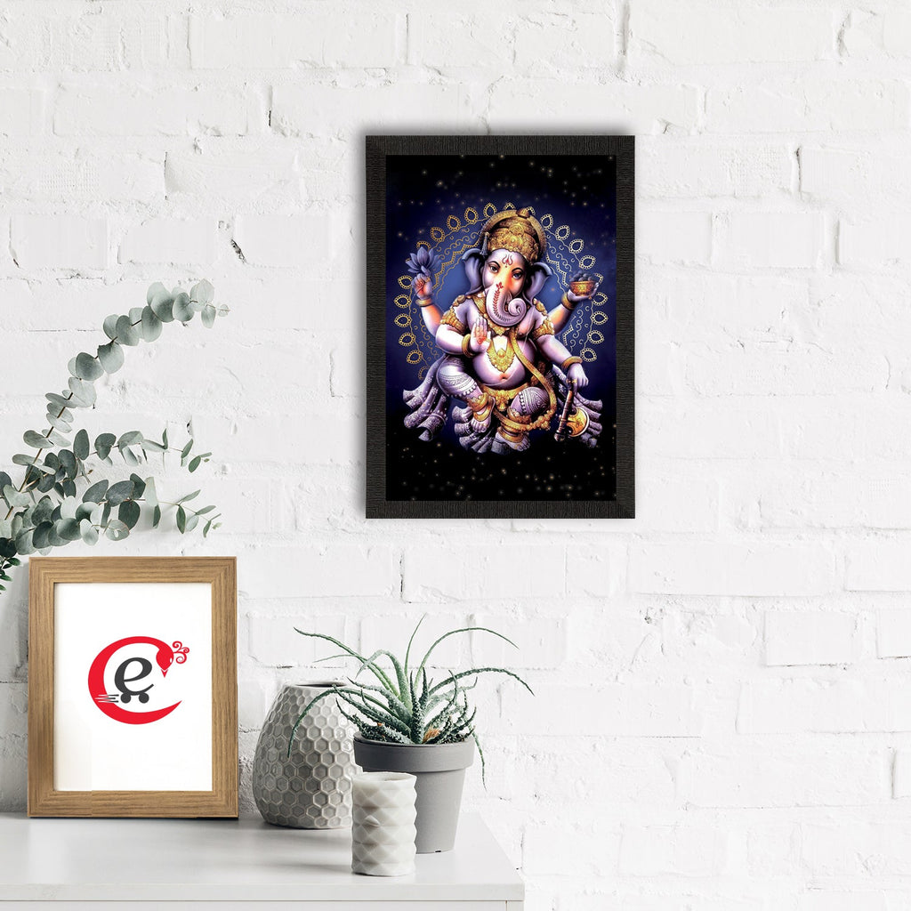Lord Ganesha Satin Matt Texture UV Art Painting Kafalo