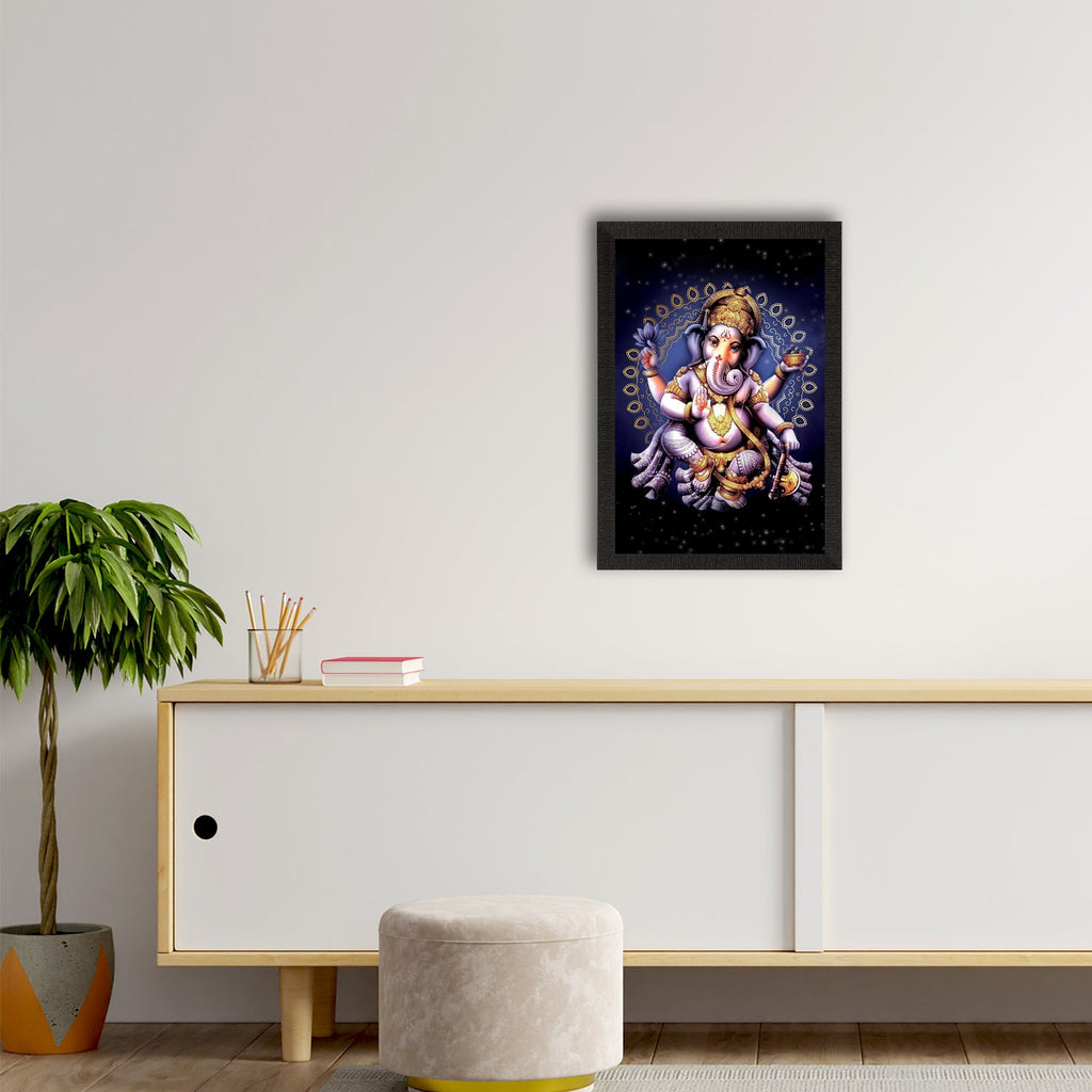 Lord Ganesha Satin Matt Texture UV Art Painting Kafalo