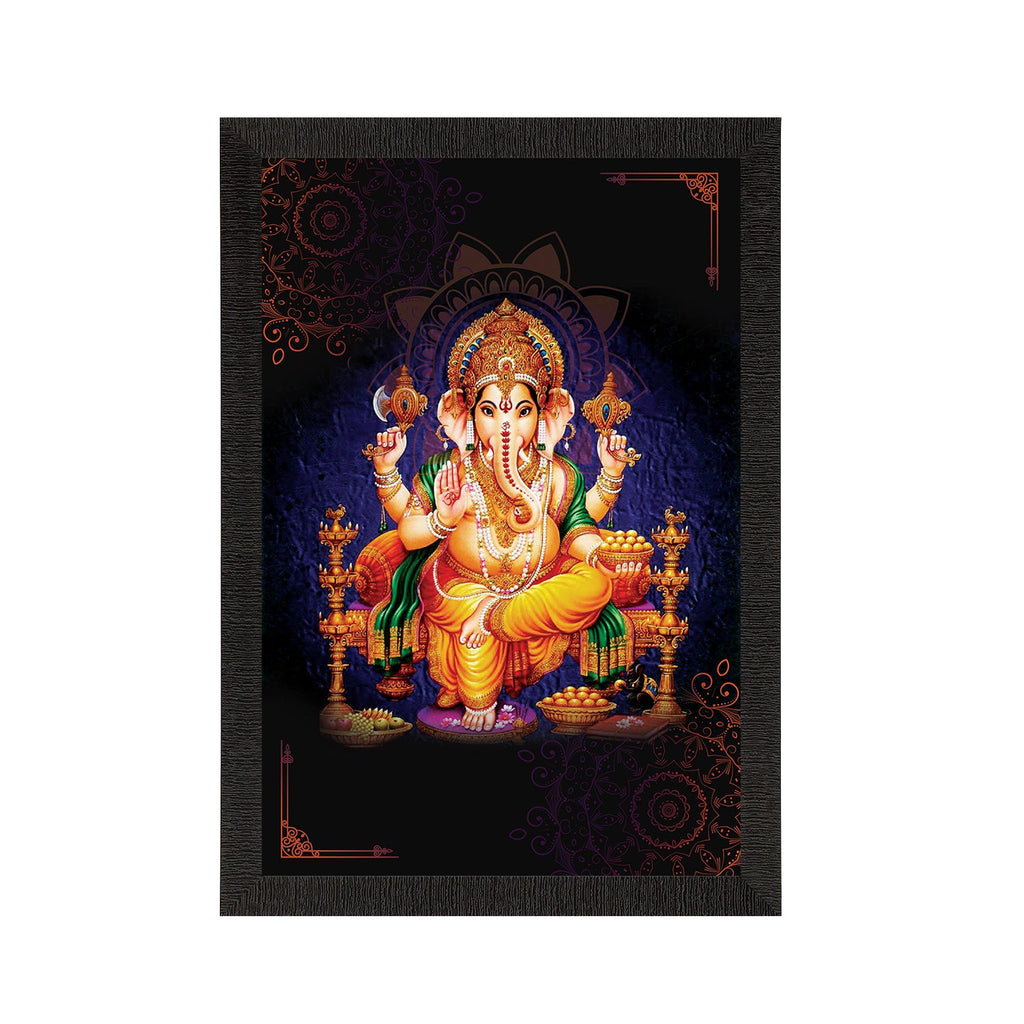 Lord Ganesha Satin Matt Texture UV Art Painting Kafalo