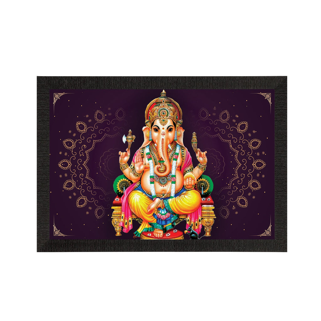 Lord Ganesha Satin Matt Texture UV Art Painting Kafalo