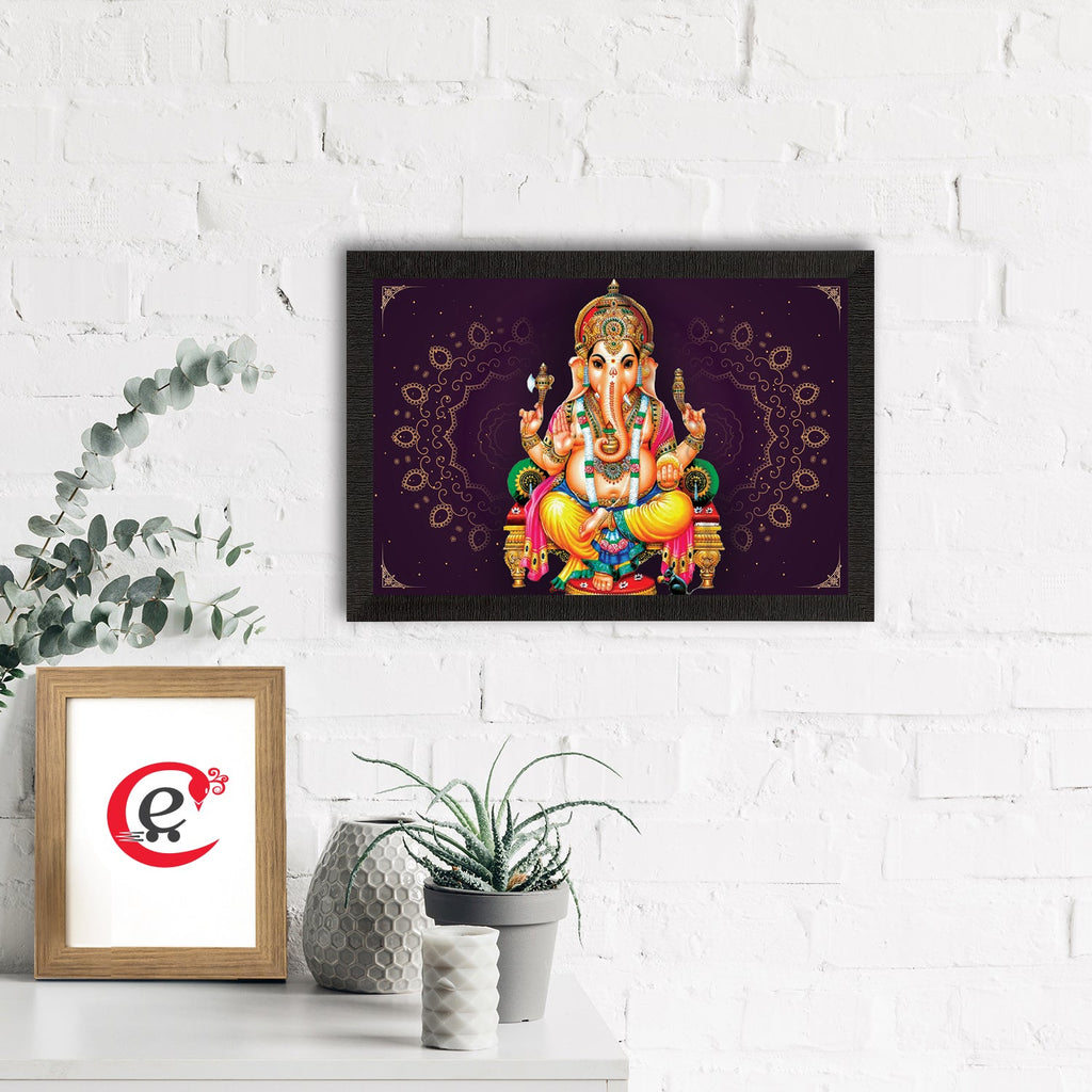 Lord Ganesha Satin Matt Texture UV Art Painting Kafalo