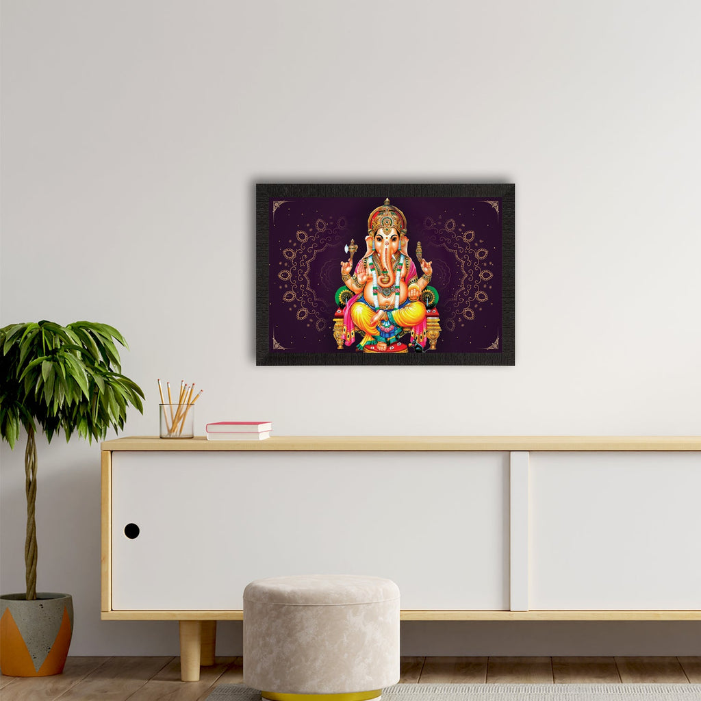 Lord Ganesha Satin Matt Texture UV Art Painting Kafalo