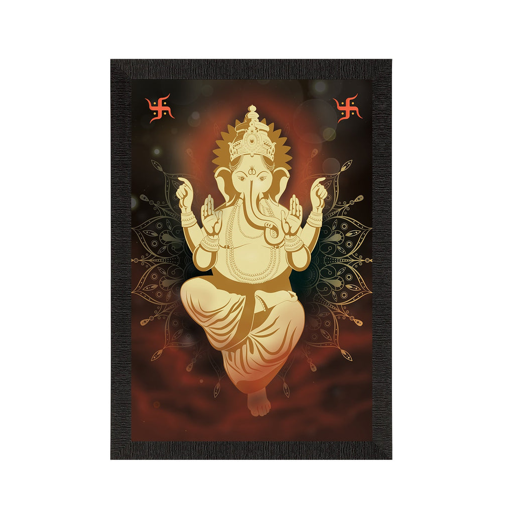 Lord Ganesha Satin Matt Texture UV Art Painting Kafalo