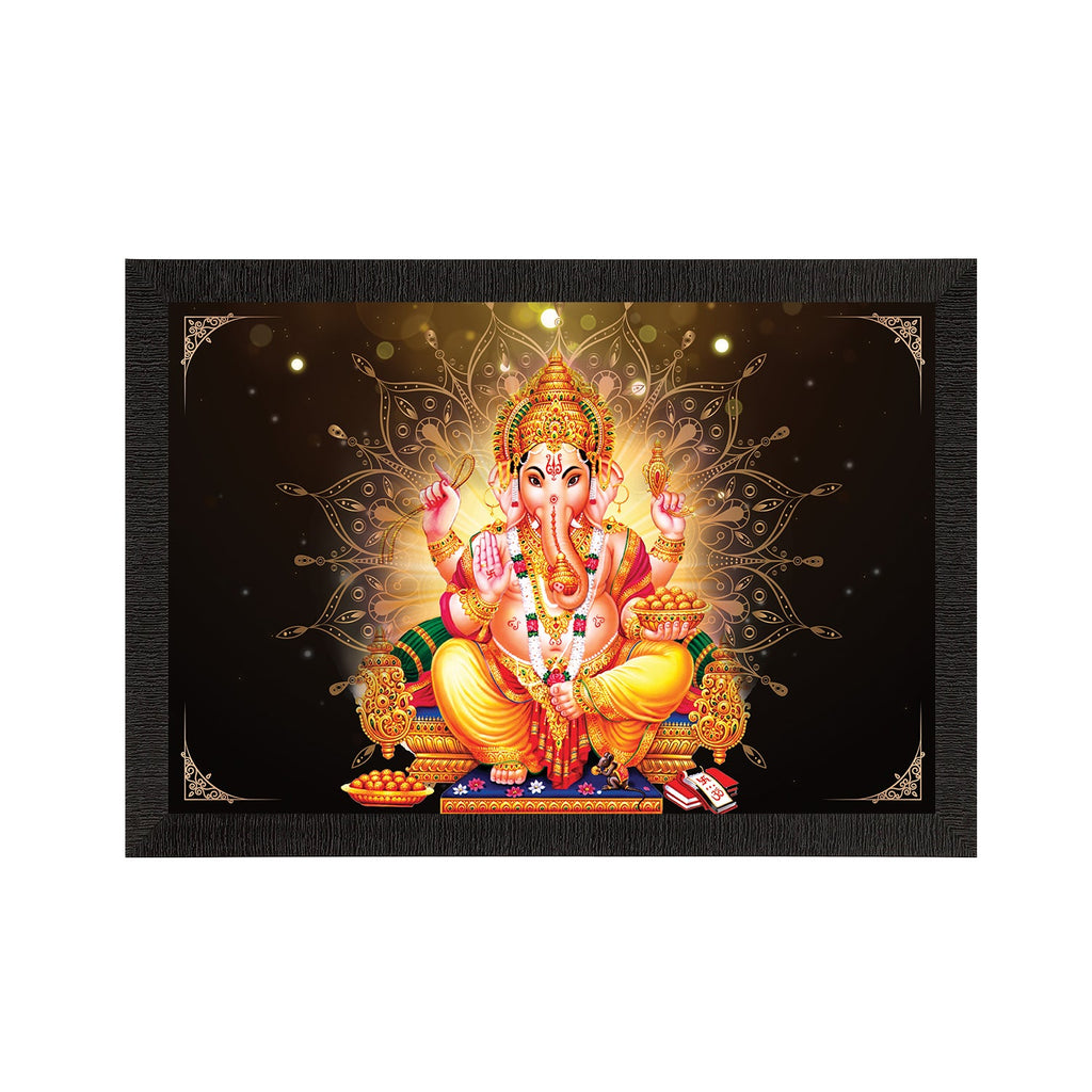 Lord Ganesha Satin Matt Texture UV Art Painting Kafalo