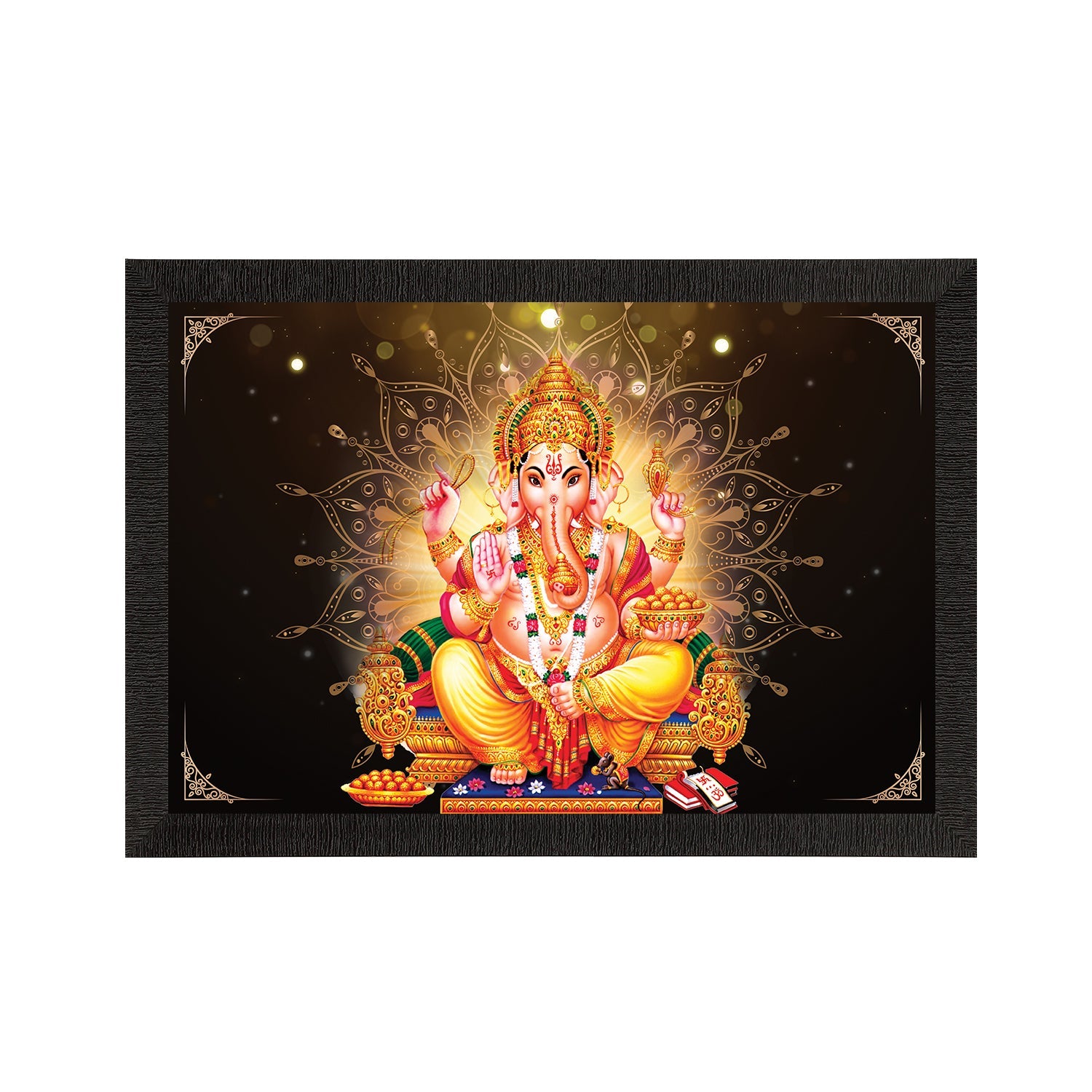 Lord Ganesha Satin Matt Texture UV Art Painting Kafalo