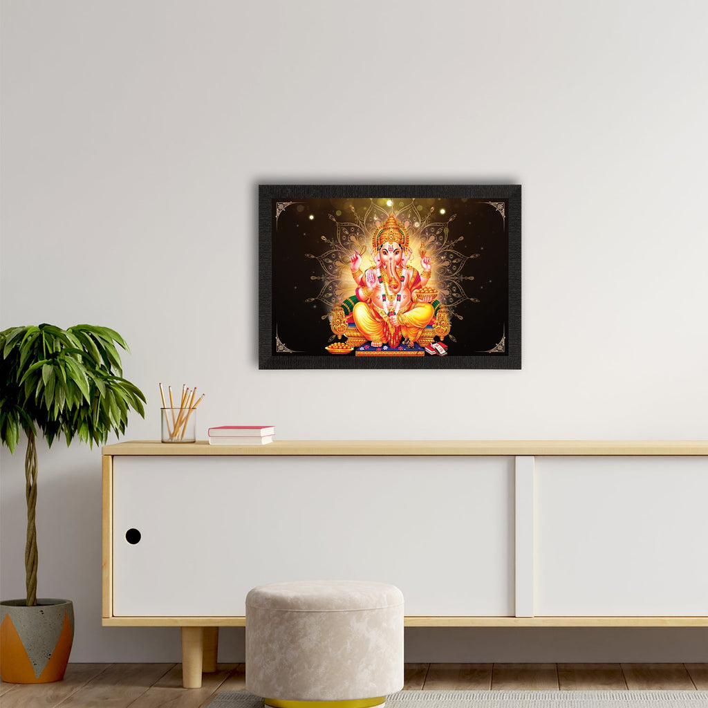 Lord Ganesha Satin Matt Texture UV Art Painting Kafalo